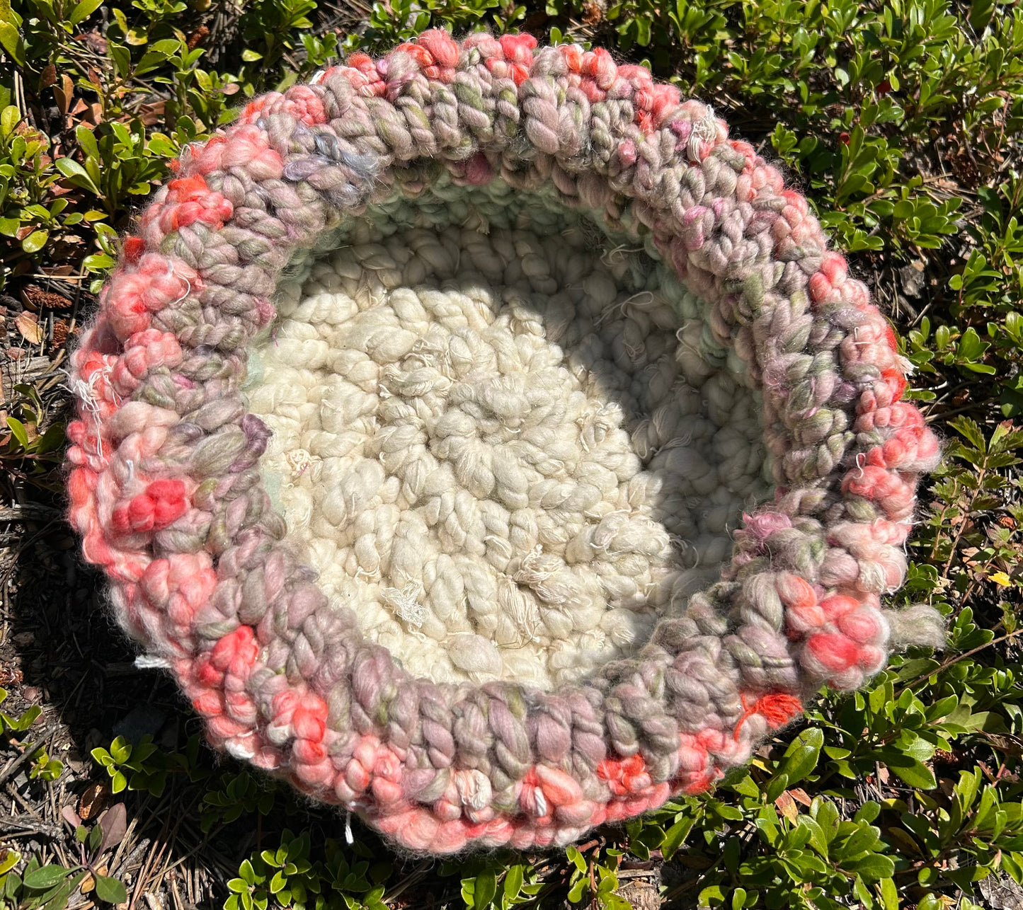Rose on Mint Green Basket