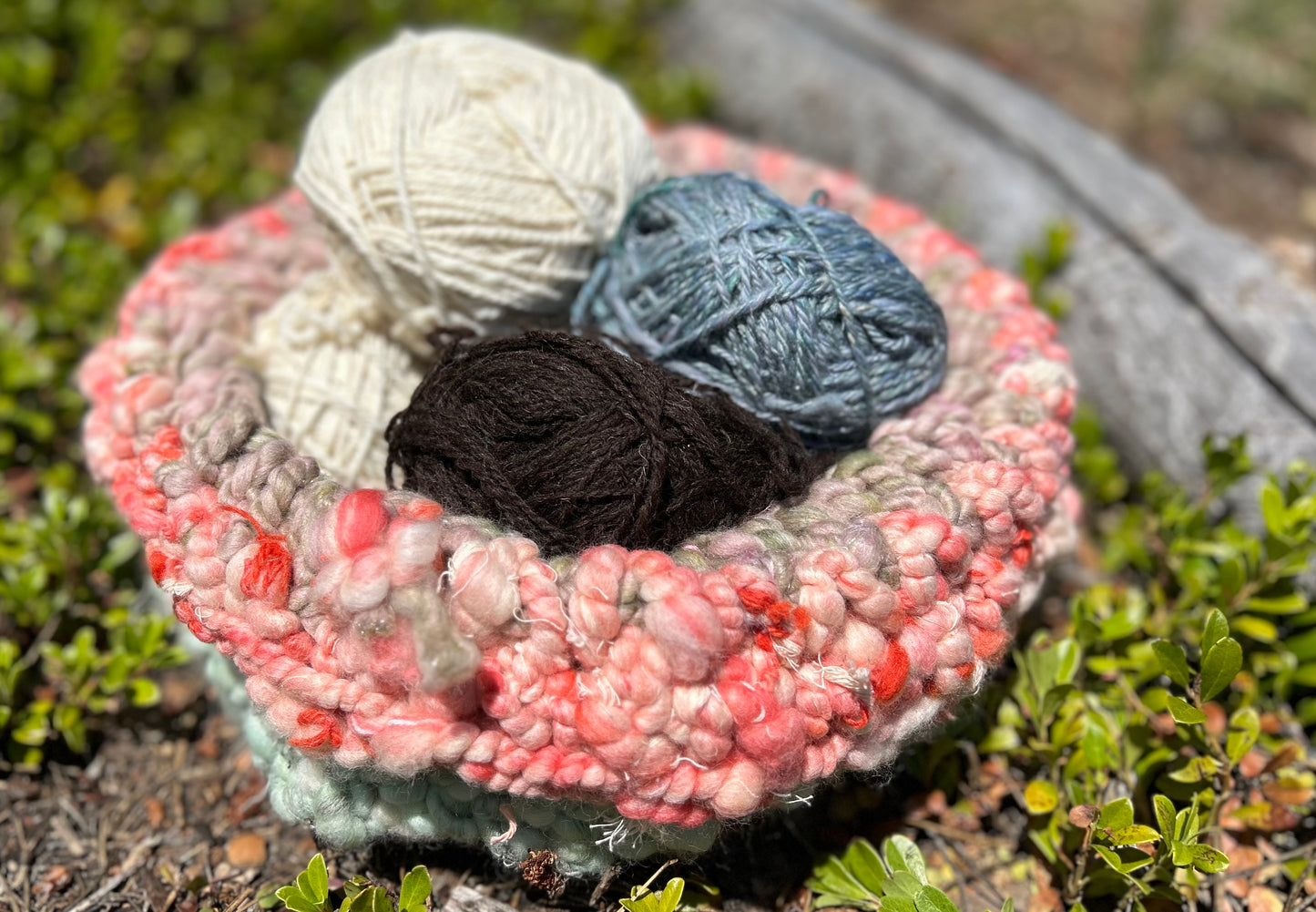 Rose on Mint Green Basket