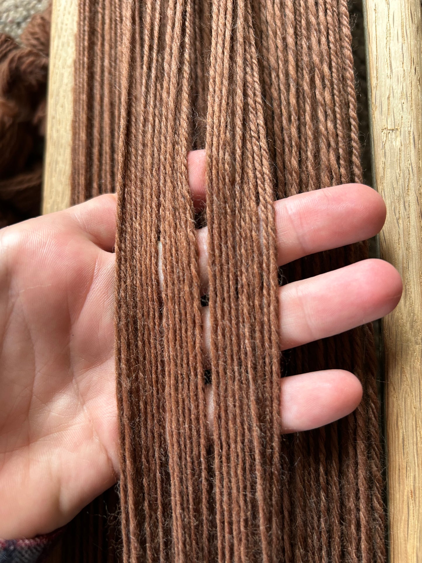 5.5 ounce ball-3 ply chocolatey Merino