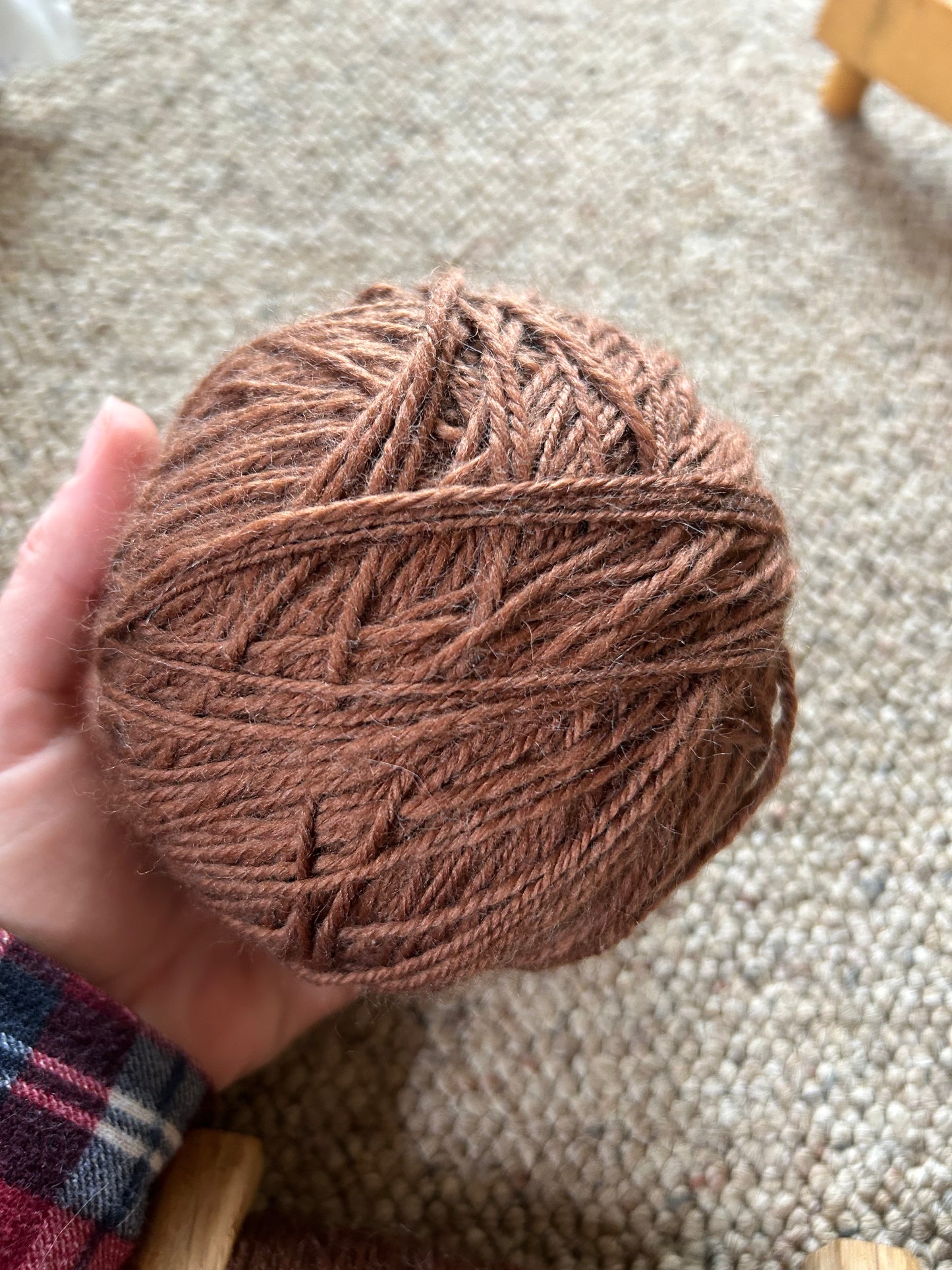 5.5 ounce ball-3 ply chocolatey Merino