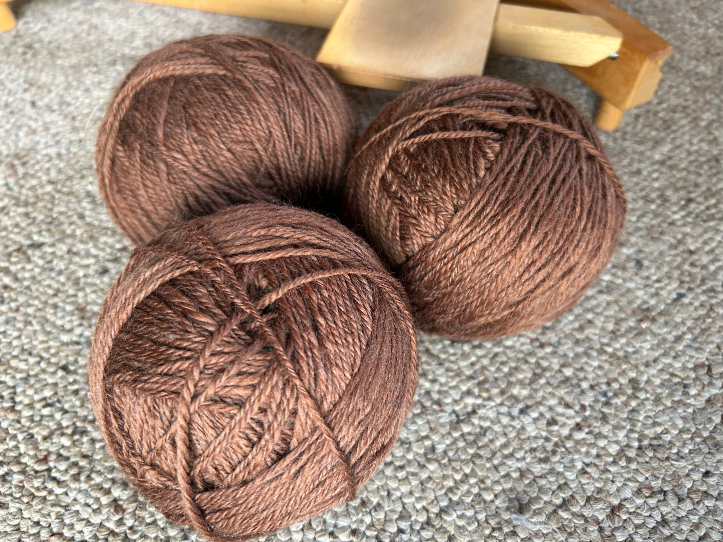 5.5 ounce ball-3 ply chocolatey Merino